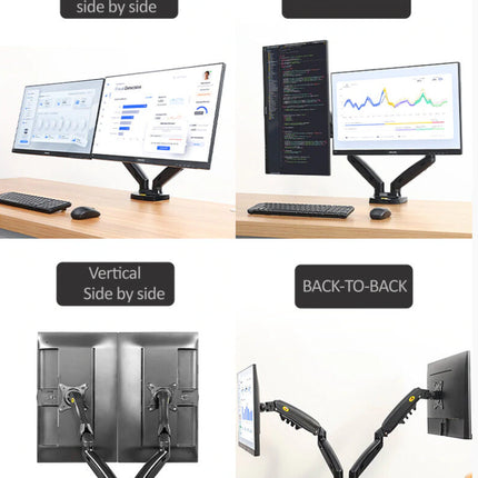 North Bayou | NB Ergonomics | Desktop Mount for 2 Screens [F160]