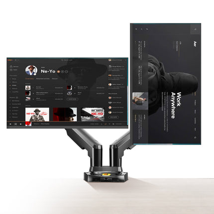 North Bayou | NB Ergonomics | Desktop Mount for 2 Screens [F160]