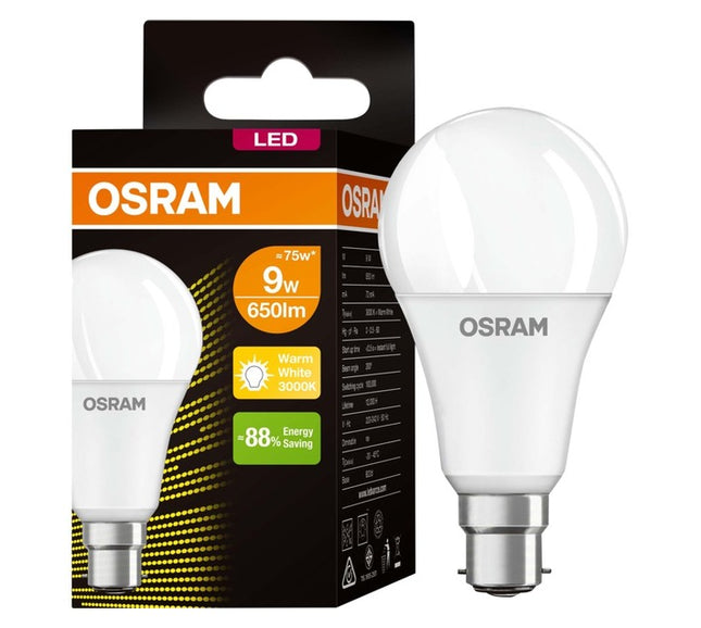 Osram A60 LED Lamp 9W B22 Daylight GL609